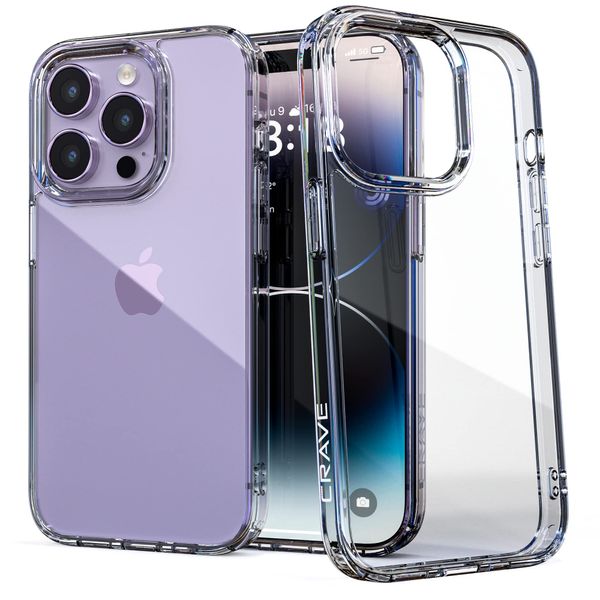 Crave Clear Guard for iPhone 14 Pro Case, Shockproof Clear Case for Apple iPhone 14 Pro (6.1")
