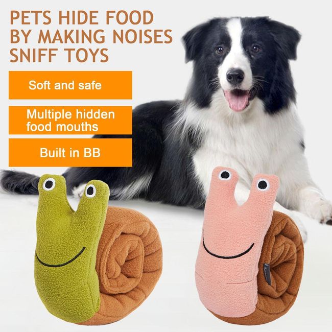 Dog Squeak Toys Pet Sniffing Plush Snails Toys Tibetan Food Molar