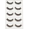 Vivis 5 Pairs False Lashes Russian Eyelashes 3D Strip Natural Short Wispy Thick Fluffy Fake D Curl - 007