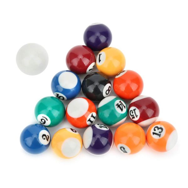 Billard Pool Balls, 16 Stück 32mm Umweltfreundliche Polyesterharz Pool Cue Trainingsbälle Billard Pool Balls Set Mini Kinder Billardkugel Spielzeug Billardtisch Zubehör