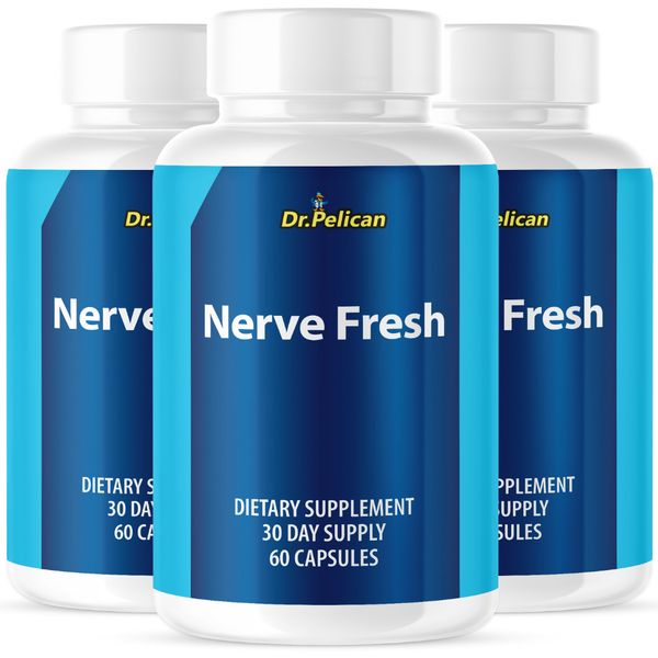 Nerve Fresh- Nerve & Brain Support- 3 Bottles- 180 Capsules