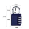 HRLORK Combination Padlock 3 Packs School Locker Lock Outdoor Weatherproof Digit Padlock Resettable Code Lock Blue
