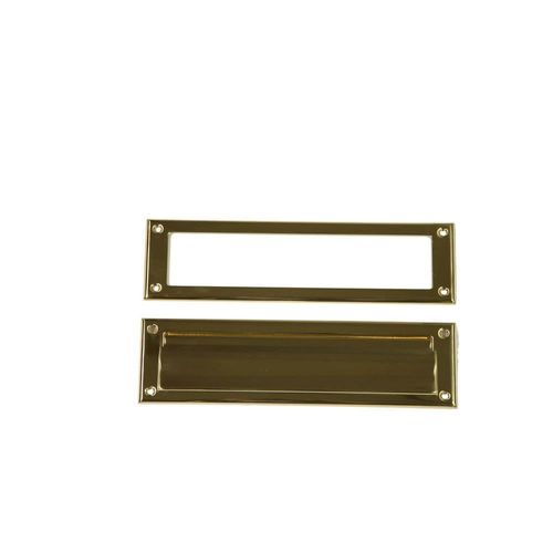 Architectural Mailboxes Steel Mail Slot Accessory, Brass, MS00BRAM, Brass Finish