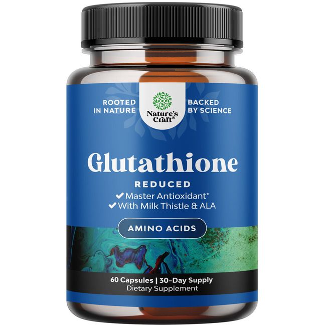 Reduced Glutathione Supplement 1000mg Per Serving with Silymarin Milk Thistle