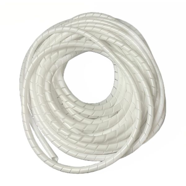 On1shelf® Cable Tidy Spiral Wrap, White- 6mm (10m)