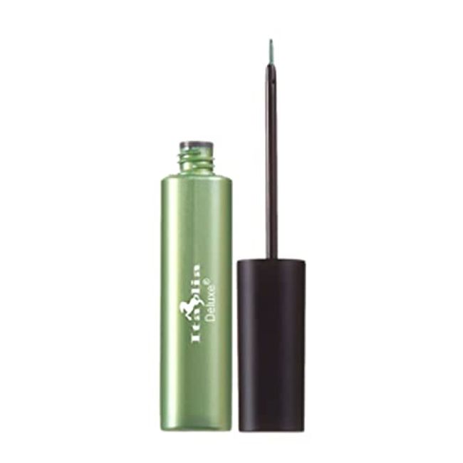 Italia-Deluxe Makeup 1 Classic Liquid Eyeliner 231 Matte Emerald Green Eye Liner Vitamin E + ZipBag