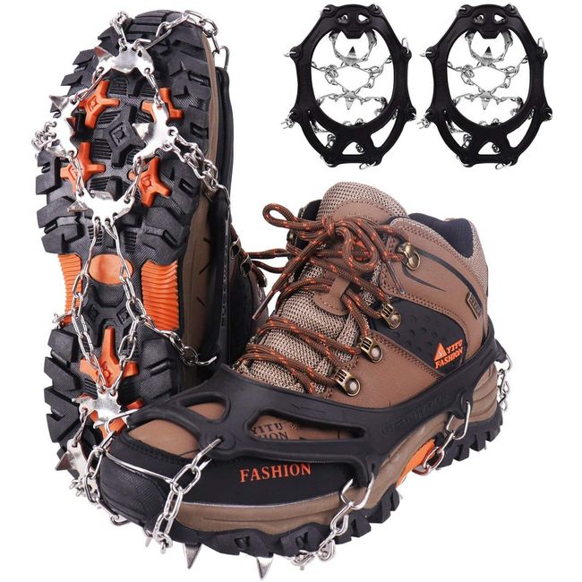 Claws for Mountain Boots, Spikes for Shoes Winter, Claws for Mountain Boots, Crampons for Mountain Boots, Ice Cleats Traction Snow Grips with 19