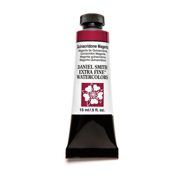 Daniel Smith 284600090 Extra Fine Watercolor 15ml Paint Tube, Quinacridone, Magenta, 0.5 Fl Oz (Pack of 1)