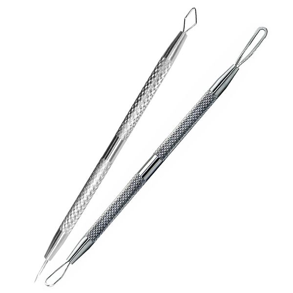 2 Pack 2-in-1 Pimple Extractor Removal Tools - Professional Blackhead Remover Popper Tools - Acne Comedone Tool for Face Nose