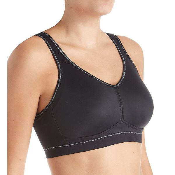 Anita Care 5300X-001 Women's Vivana Active Black Microfiber Non-Padded Non-Wired Plus Size DD+ Support Mastectomy Sports Bra 36C