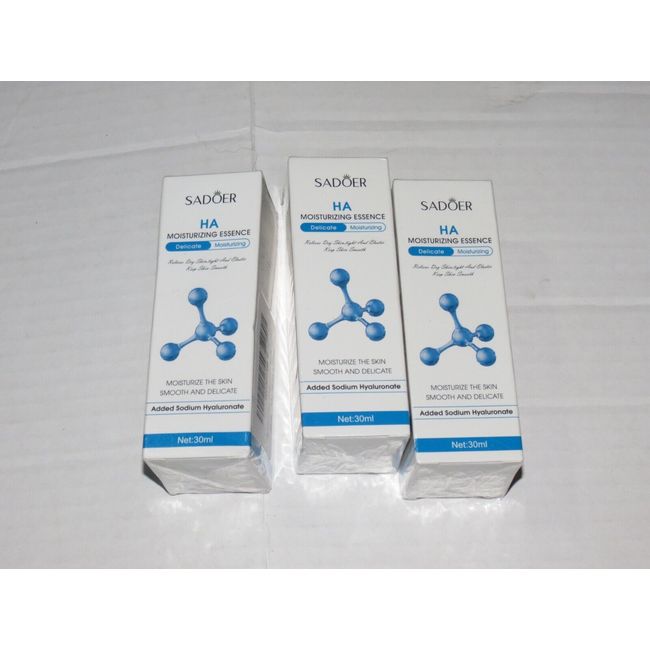 w1 Lot of 3 Sadoer Hyaluronic Acid HA Moisturizing Anti-Aging Serum 3oz TOTAL