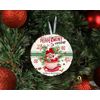 Christmas Round Ceramic Christmas Ornament (Peppermint Cocoa)