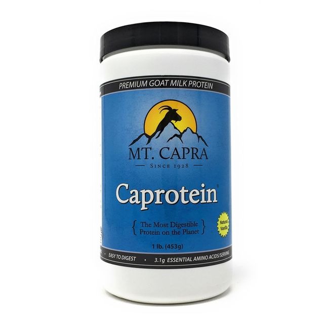 MT. CAPRA SINCE 1928 Caprotein | Casein Protein Concentrate, Fermented Goat Milk Protein from Grass-Fed Pastured Goats, Extremely Easy to Digest - 1 Pound