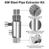 SUNJOYCO 2PCS Broken Pipe Extractor Tool, Multifunctional Stripped Screw Extractor Set for Damaged Screw Remover, Silver