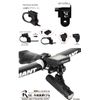 REC-MOUNTS Double Base 1+ Light Adapter Set for GoPro or CAT EYE (DGP1+CATHL2)