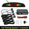 Black LED Display Car 4 Parking Sensor Reverse Backup Radar Alarm System Kit USA
