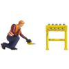 NOCH Tiny-Scenes Track Work Realistic Scene with Track Worker Ideal for Model Railway Track H0