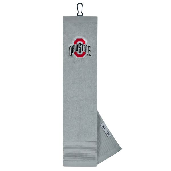 Ohio State Buckeye Face/Club Embroidered Towel