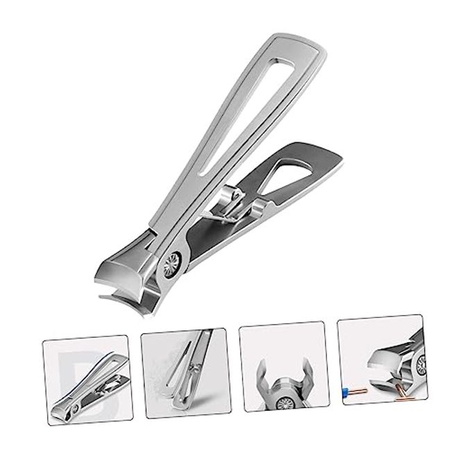 1Pcs Stainless Steel Nail Clippers With Magnifying Glass Toenail