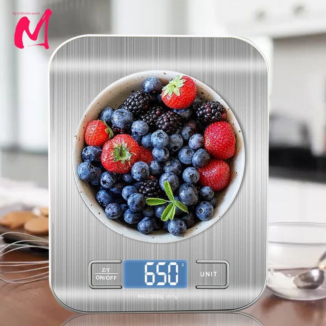 New Digital Kitchen Scale Stainless Steel Compact Lcd 5kg X 1g Food/postal  With Bowl - Buy Digital Kitchen Scale,Stainless Steel Kitchen Scale,Food