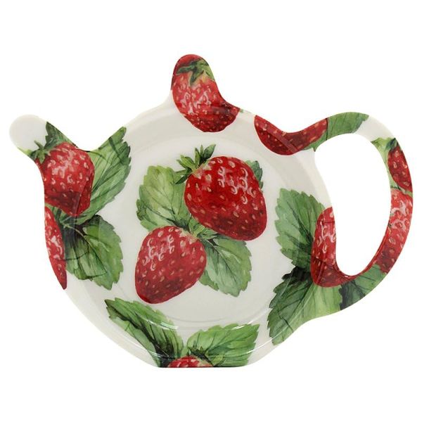 Strawberry Field Teabag Holder Melamine Tea bag, Red, White