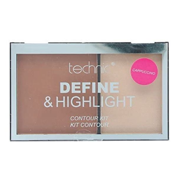 Technic Define & Highlight Duo Contour Kit Bronzer & Highlight Powder 5.5g-Cappuccino