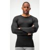 DEVOPS 2 Pack Men's Thermal Long Sleeve Compression Shirts (Large, Black/Black)