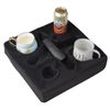 Couch and Bed Cup Holder Pillow, Sofa Refreshment Tray for Drinks/Remote Control/Snacks Holder (Black)