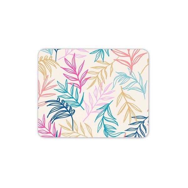 Destination Vinyl Ltd Multi Coloured Arty Leaf Pattern Mouse Mat Pad - Girl Fun Computer #14751