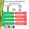 BOONBOO Dental Floss, Bamboo Charcoal Woven Thread, Mint