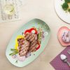 Lightweight Wheat Straw Plates - 4 Pack 11.8'' Unbreakable Sturdy Plastic Din...