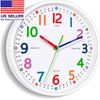 Silent Kids Wall Clock – Non-Ticking, Battery-Powered, Ideal for Teaching Time a