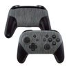 eXtremeRate Soft Touch Faceplate and Backplate for Nintendo Switch Pro Controller, Brushed Silver Patterned Replacement Shell Housing Case for Nintendo Switch Pro Controller - Controller NOT Included