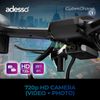 Adesso CyberDrone X1 Lightweight Remote Controlled Drone with 2.4GHz Controller Altitude Hold Headless Mode 3D Flips 720P Camera Beginner Friendly