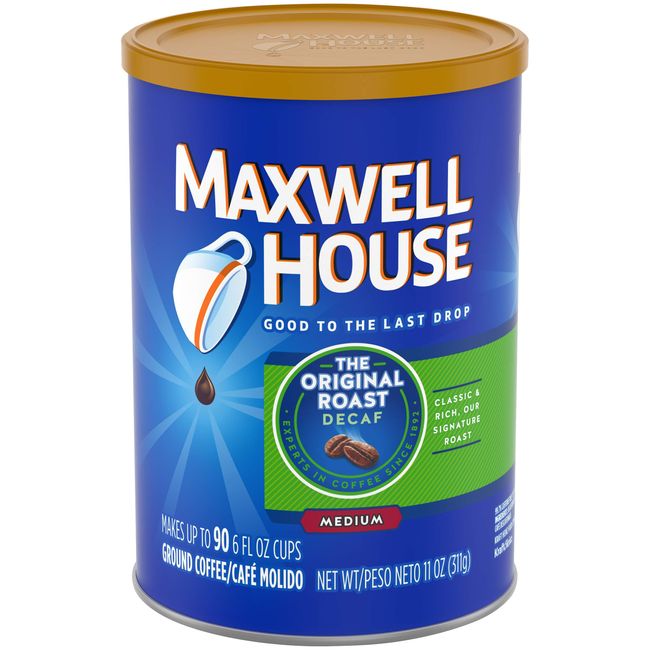 Maxwell House Original Decaf Ground Coffee (11 oz Jars, Pack of 3)