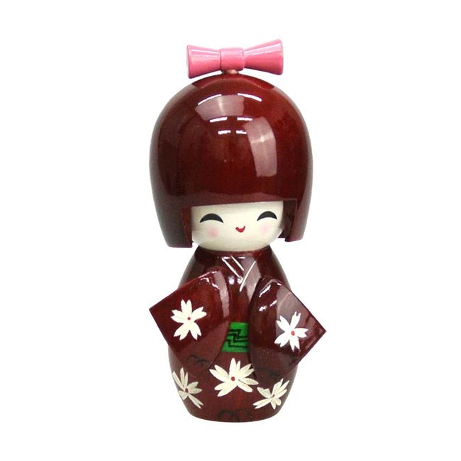 Wood Kimono Kokeshi Doll 14 cm (Wine) 303 – 235