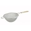 Winco Strainer, 10.5-Inch Diameter, Medium Double Mesh, Nickel, Tan
