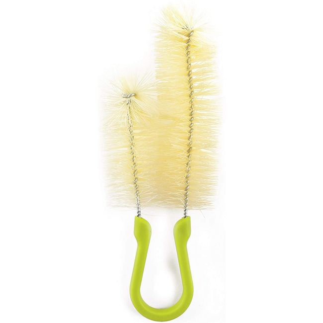 Full Circle Reach Double-Sided Bottle Cleaning Brush, Green