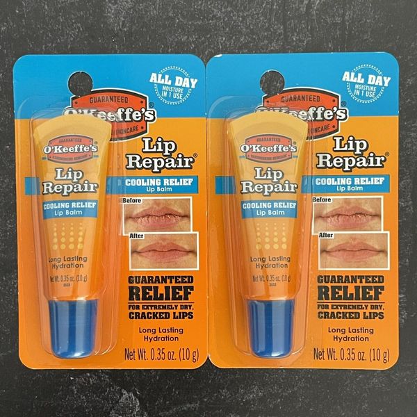 2x O'Keeffe's Lip Repair Lip Balm for Extremely Dry Cracked Lips 0.35 oz (2pcs)