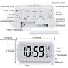 Digital Alarm Clock Battery Operated/Night Light/Indoor Temperature, Small Digit