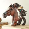 BLACK FOREST DECOR War Paint Horse Bust Sculpture