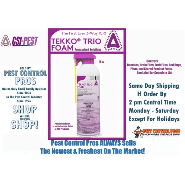 15 oz Tekko Trio Foam IGR Insect Control Roaches Drain & Fruit Flies Fleas ETC