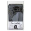 Waterproof Drawstring Bag Travel Pack Striped Black Made in Japan