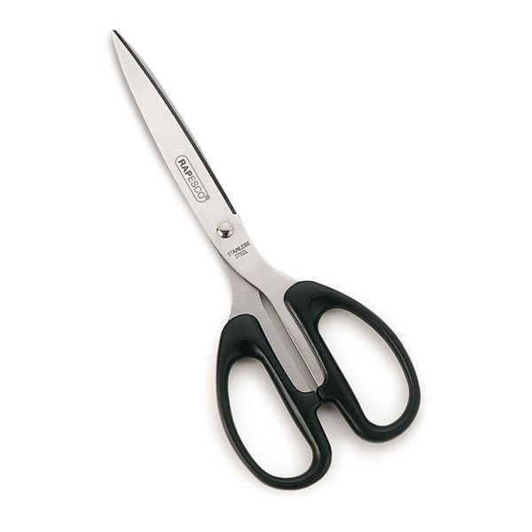 Rapesco CS0205B1 Essential 21cm Stainless Steel Scissors, Black