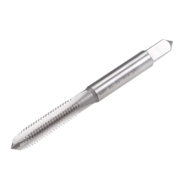 uxcell Machine Tap 1/4-24 UNS Thread 2B Class High Speed Steel Screw Taps Threading Tapping Tool
