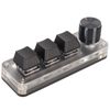 Mini 3 Key Keypad, One Hand USB PC Keypad with Knob, Programmable Mechanical Keyboard, Mini Macro Mechanical Gaming Keyboard, Blue Switch (Black)