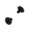 Buckleguy.com Chicago Screws, Open Hole, Black Matte, Solid Brass-LL (50 per bag), Multiple Sizes