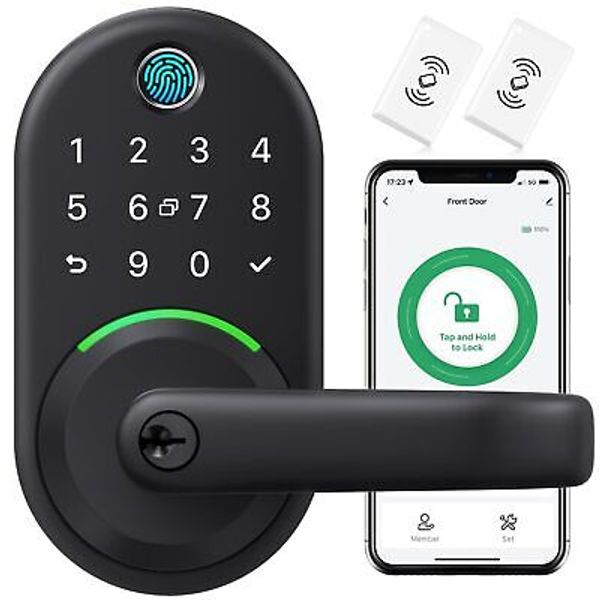 Smart Door Handle Lock With Keypad Fingerprint Lock Keyless Entry Door Lock For