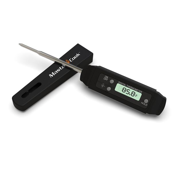 MASTER COOK Pocket Meat Thermometer Instant Read, Mini, Black