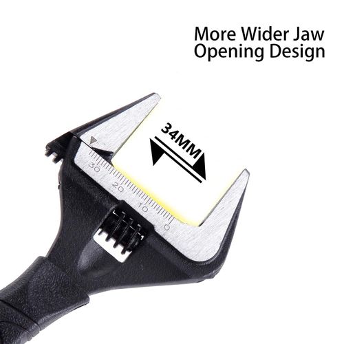 Sharp-tec 6 inch Adjustable Spanner, 34mm Wide Jaw Opening Adjustable Wrench, 165mm Plumbing Tools Set for Plumbers